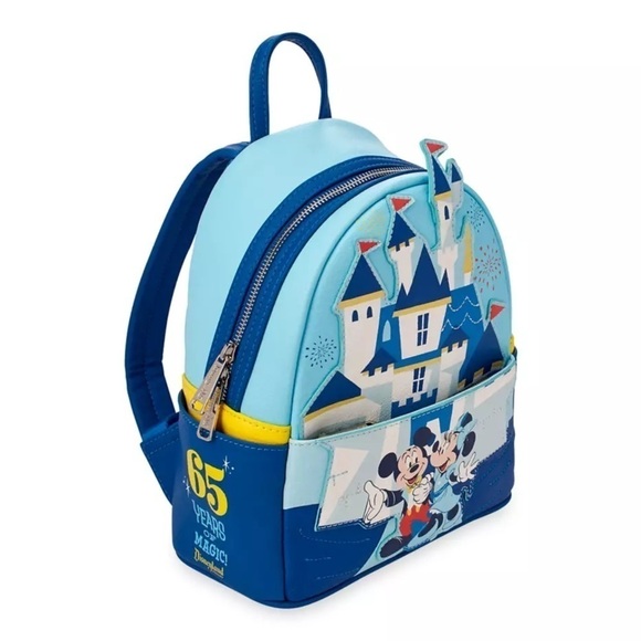 Mickey and Minnie Mouse Mini Backpack by Loungefly – Disneyland 65th Anniversary - Picture 4 of 7